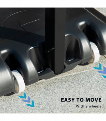 2.1-2.6m Basketball Hoop and Stand with Weighted Base, Portable on Wheels