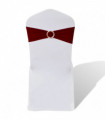 25 pcs Bordeaux Stretchable Decorative Chair Band with Diamond Buckle