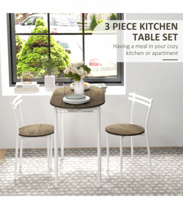 3pc Oval Dining Set