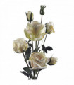 Artificial Flowers 60cm Cream Rose Spray - 4 Flowers 3 Buds Cream 60cm
