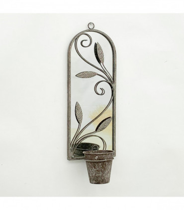 64CM WALL MIRROR WITH SINGLE PLANTER