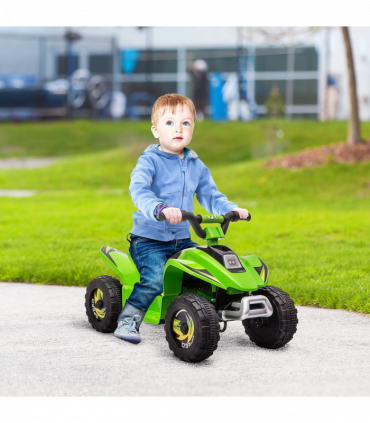 6V Kids Electric Ride on Car with Big Wheels 18-36 Months Toddlers Green