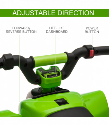 6V Kids Electric Ride on Car with Big Wheels 18-36 Months Toddlers Green