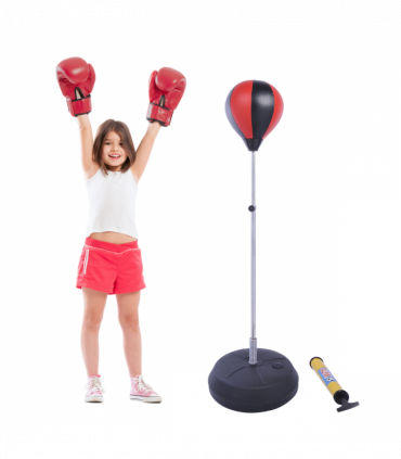 Adjust Kids Training Boxing Punching Ball Bag Boxing Punching w/ Gloves HOMCOM