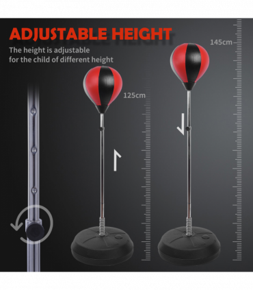 Adjust Kids Training Boxing Punching Ball Bag Boxing Punching w/ Gloves HOMCOM