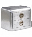 Aviator End Table with 2 Drawers Vintage Aircraft Airman Style