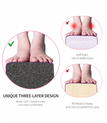 Balance Beam Trainer Kids Teens Fold Skill Performance Suede Purple 2.1M Home