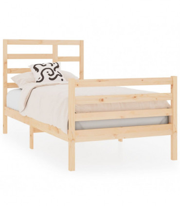 Bed Frame Solid Wood 90x190 cm 3FT Single