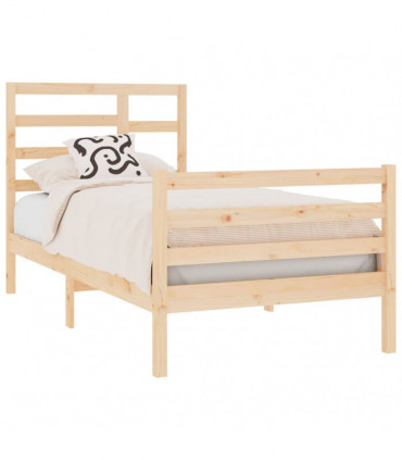 Bed Frame Solid Wood 90x190 cm 3FT Single