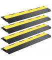 Cable Protector Ramps 4 pcs 2 Channels Rubber 101.5 cm