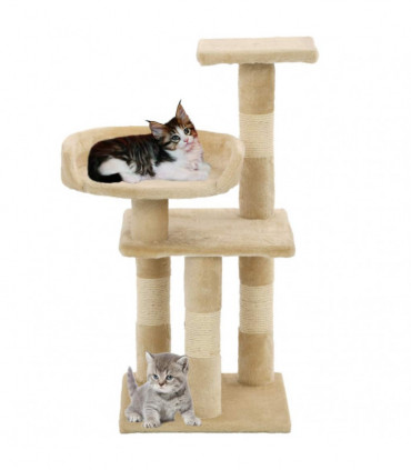 Cat Tree with Sisal Scratching Posts 65 cm Beige