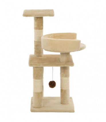 Cat Tree with Sisal Scratching Posts 65 cm Beige