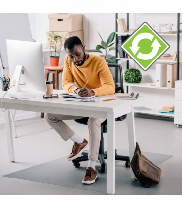 Cleartex® Enhanced Polymer Rectangular Chair Mat for Hard Floors  - 90 x 120cm