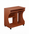 Computer Desk Laptop Writing Table Storage Shelf Workstation Wheels-Cherry Wood