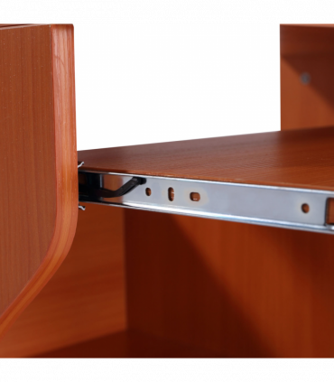 Computer Desk Laptop Writing Table Storage Shelf Workstation Wheels-Cherry Wood