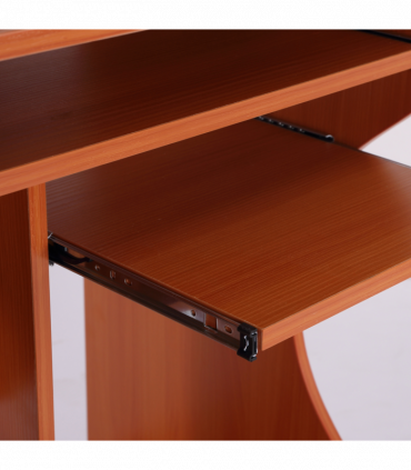 Computer Desk Laptop Writing Table Storage Shelf Workstation Wheels-Cherry Wood