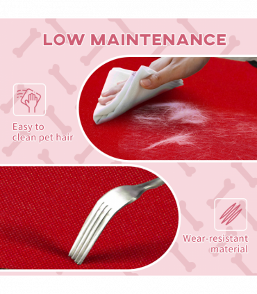 Cooling Elevated Dog Bed Portable Raised Pet Cot for Indoor & Outdoor, Red