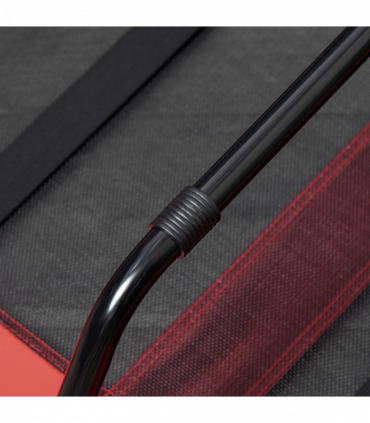 Cooling Elevated Dog Bed Portable Raised Pet Cot for Indoor & Outdoor, Red