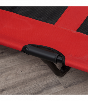 Cooling Elevated Dog Bed Portable Raised Pet Cot for Indoor & Outdoor, Red