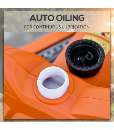 Electric Chainsaw, 2000 W, 40 cm Blade-Orange, 84L x 27W x 20H cm