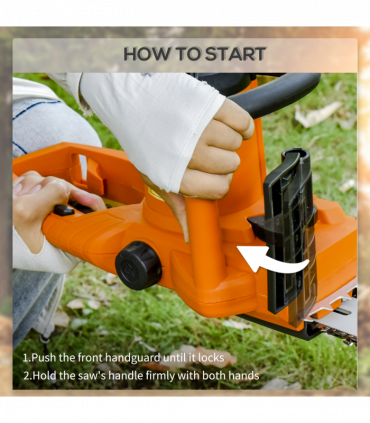 Electric Chainsaw, 2000 W, 40 cm Blade-Orange, 84L x 27W x 20H cm