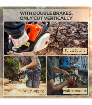 Electric Chainsaw, 2000 W, 40 cm Blade-Orange, 84L x 27W x 20H cm