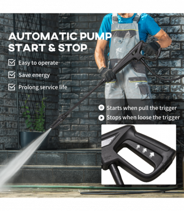 DURHAND High-Performance Power Washer 1800W, 150 Bar, 510 L/h, for Garden, Car
