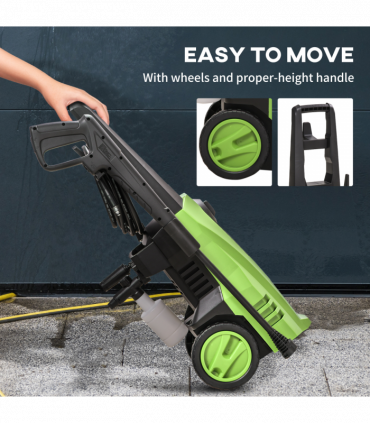 DURHAND High-Performance Power Washer 1800W, 150 Bar, 510 L/h, for Garden, Car