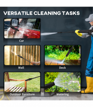 DURHAND High-Performance Power Washer 1800W, 150 Bar, 510 L/h, for Garden, Car