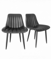 Dining Chairs, Modern Kitchen Chair, Scandinavian Faux Leather Chair with High Back for Living Room Kitchen