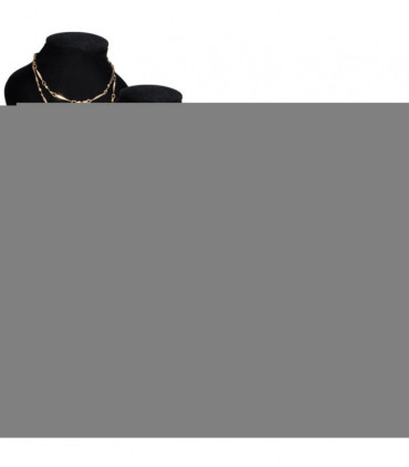 Flannel Jewelry Holder Necklace Bust Black 9 x 8.5 x 15 cm 4 pcs