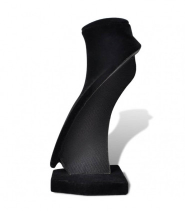 Flannel Jewelry Holder Necklace Bust Black 9 x 8.5 x 15 cm 4 pcs