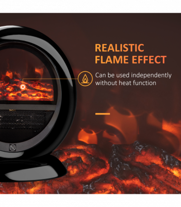 Free standing Electric Fireplace Heater  Rotatable Head Overheating Protection