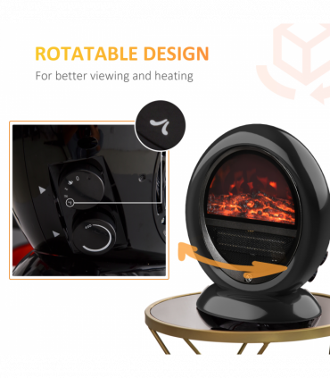 Free standing Electric Fireplace Heater  Rotatable Head Overheating Protection