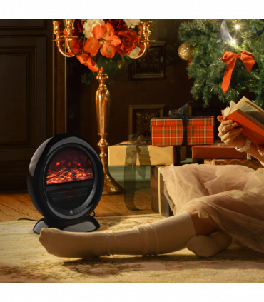 Free standing Electric Fireplace Heater  Rotatable Head Overheating Protection