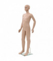 Full Body Child Mannequin with Glass Base Beige 140 cm