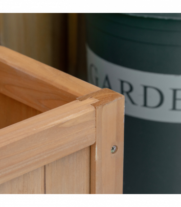 Garden Wooden Planter Box Brown Solid Wood 76x36x170cm with Trellis