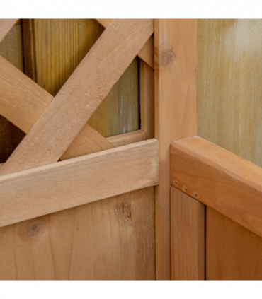 Garden Wooden Planter Box Brown Solid Wood 76x36x170cm with Trellis