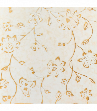 Gold Flowers: Decorative Ceiling & Wall Panels - 2m2 (21.52 sqft) - 8 Panels