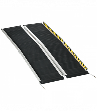 HOMCOM Folding Aluminium Wheelchair Ramp 152x73cm 272KG Capacity for Home