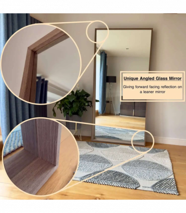 Hanaka - Full Length Walnut Wood Rectangle Mirror - 200cm x 100cm