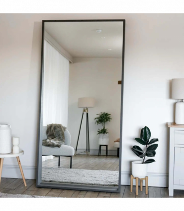 Hanaka- Full Length Black Oak Rectangle Mirror - 200cm x 100cm