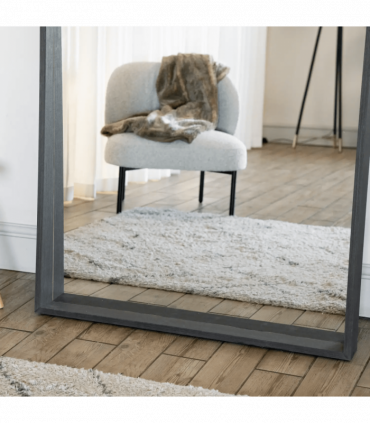 Hanaka- Full Length Black Oak Rectangle Mirror - 200cm x 100cm