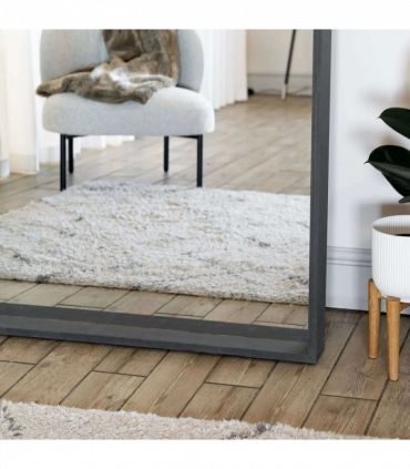 Hanaka- Full Length Black Oak Rectangle Mirror - 200cm x 100cm