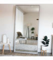 Hanaka- Full Length Grey Oak Rectangle Mirror - 200cm x 100cm