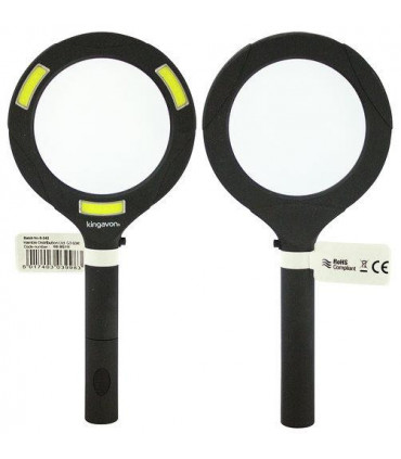 Kingavon 3W COB LED Light Magnifying Glass, Black