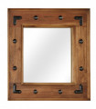 Mirror Solid Acacia Wood 50x50 cm