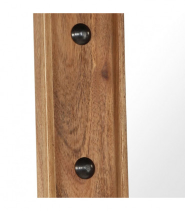 Mirror Solid Acacia Wood 50x50 cm