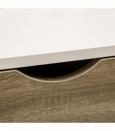 Modern Coffee Tables for Living Room w/ Storage Shelves, 2 Drawers, White