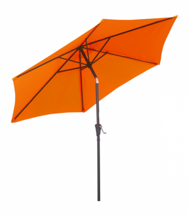 Patio Umbrella Parasol Sun Shade Garden Aluminium Orange 2.7M Outsunny